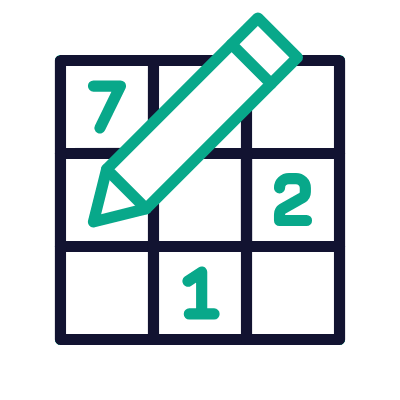Sudoku, Animated Icon, Outline
