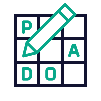 Crossword, Animated Icon, Outline