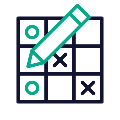 Tic-tac-toe, Animated Icon, Outline