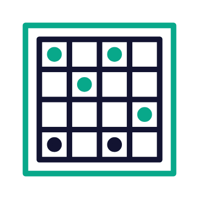 Checkers, Animated Icon, Outline