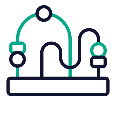 Bead Maze, Animated Icon, Outline