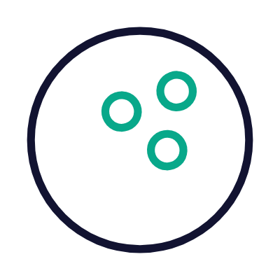 Bowling Ball, Animated Icon, Outline