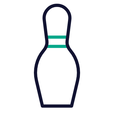 Bowling Pin, Animated Icon, Outline
