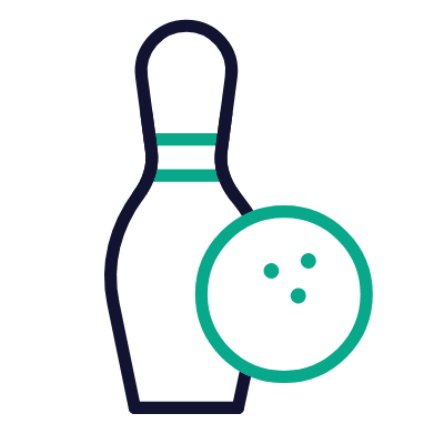 Bowling pin, Animated Icon, Outline