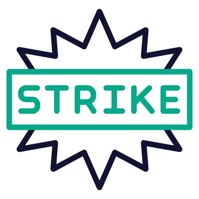 Strike Sign, Animated Icon, Outline