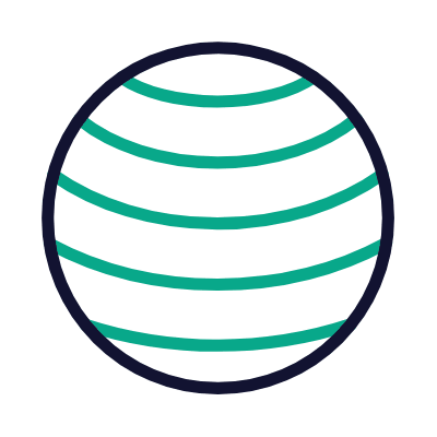 Fitness Ball, Animated Icon, Outline