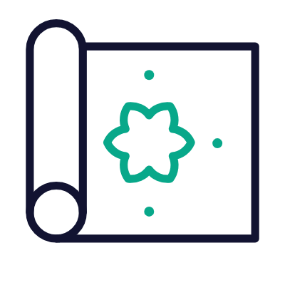 Yoga Mat, Animated Icon, Outline