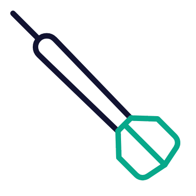 Dart, Animated Icon, Outline
