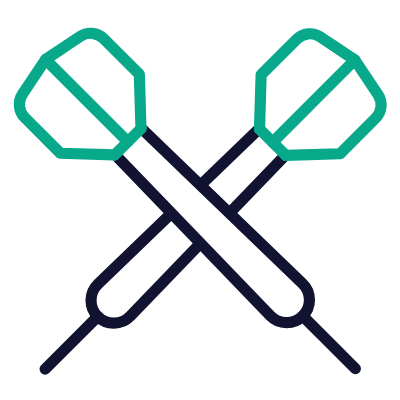 Darts, Animated Icon, Outline