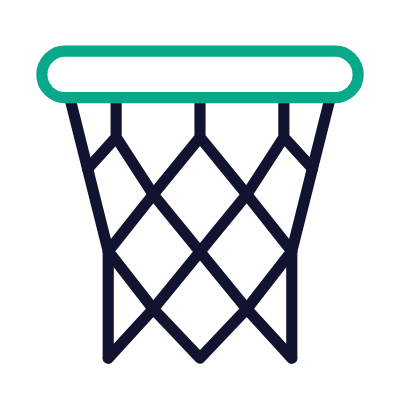 Basketball hoop, Animated Icon, Outline