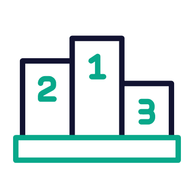 Podium, Animated Icon, Outline
