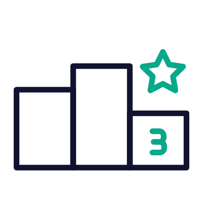 Podium Third, Animated Icon, Outline