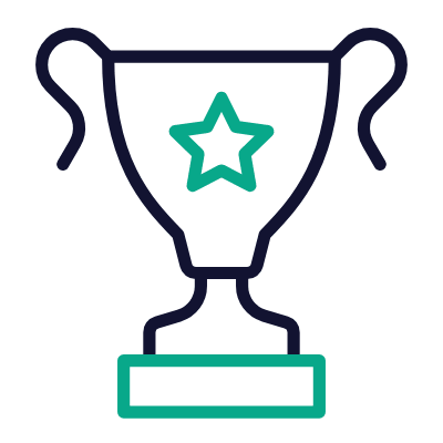 Trophy Ornate, Animated Icon, Outline
