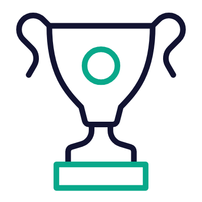 Trophy Ornate, Animated Icon, Outline