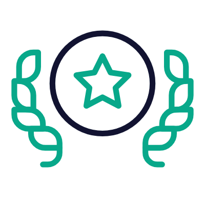 Medal star, Animated Icon, Outline