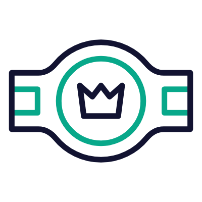 Champion Belt, Animated Icon, Outline