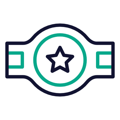 Champion Belt, Animated Icon, Outline