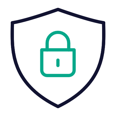Shield Lock, Animated Icon, Outline