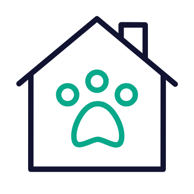 House Pet Print, Animated Icon, Outline
