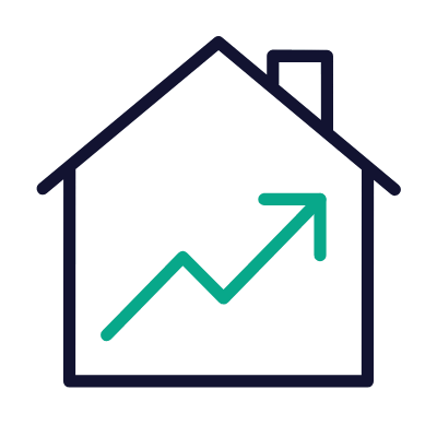 House Growth, Animated Icon, Outline