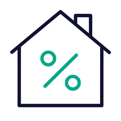 House percent, Animated Icon, Outline