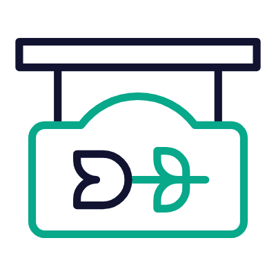 Flower Sign, Animated Icon, Outline