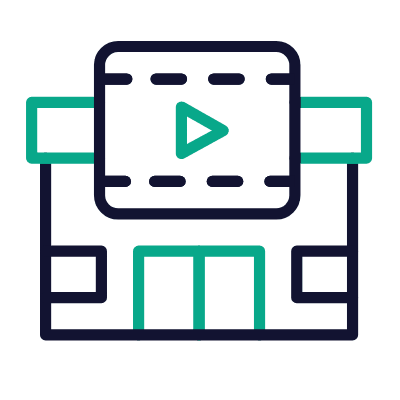 Cinema, Animated Icon, Outline