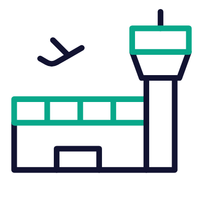 Airport, Animated Icon, Outline