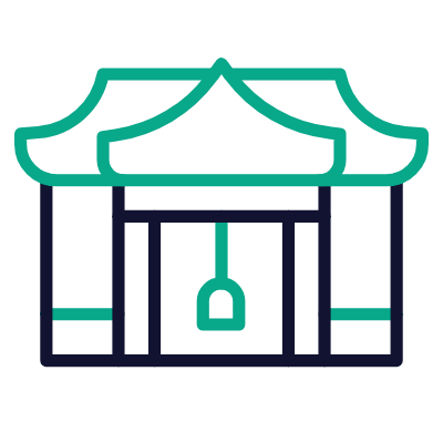 Shrine, Animated Icon, Outline