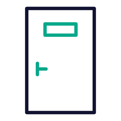 Sign Door, Animated Icon, Outline