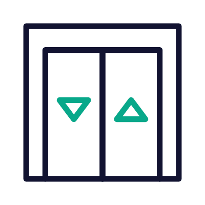 Elevator, Animated Icon, Outline
