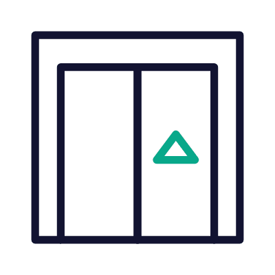 Elevator Up, Animated Icon, Outline