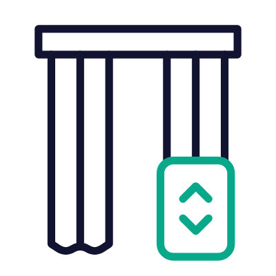 Curtains Controller, Animated Icon, Outline