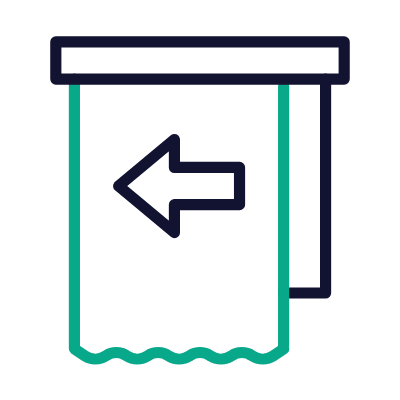 Curtain opening, Animated Icon, Outline