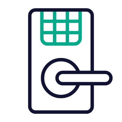 Smart Lock, Animated Icon, Outline