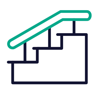 Staircase, Animated Icon, Outline