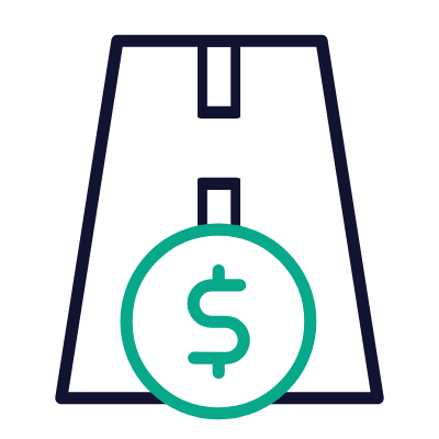 Road Dollar, Animated Icon, Outline