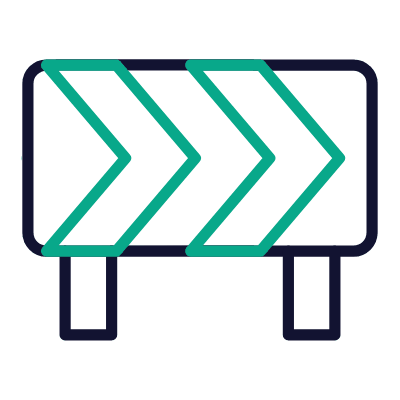 Road Barrier, Animated Icon, Outline