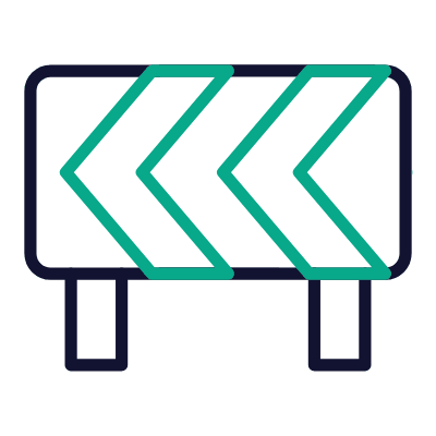 Road Barrier, Animated Icon, Outline