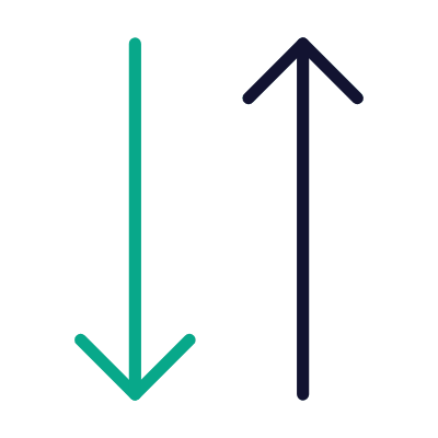 Down Up, Animated Icon, Outline