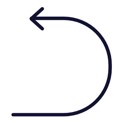 U-turn Left, Animated Icon, Outline