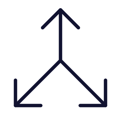 Arrows 3D, Animated Icon, Outline