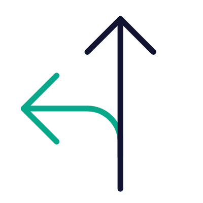 Left Branch, Animated Icon, Outline