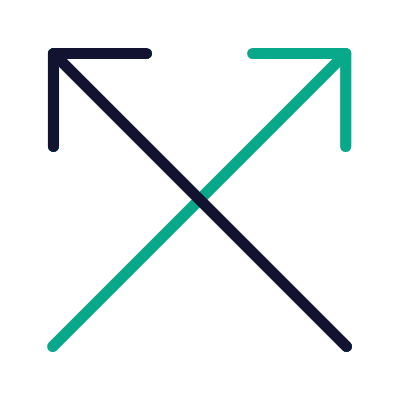 Crossed Up, Animated Icon, Outline