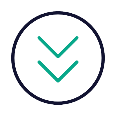 Chevrons Down, Animated Icon, Outline