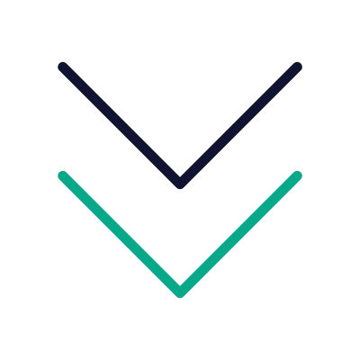 Chevrons Down, Animated Icon, Outline