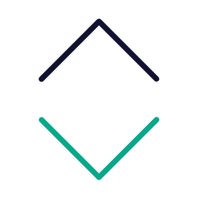 Chervons Outward, Animated Icon, Outline