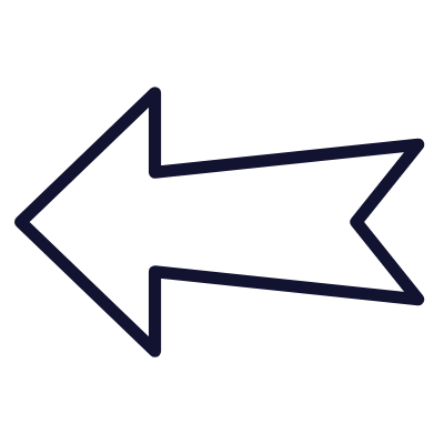 Arrow Notched Left, Animated Icon, Outline