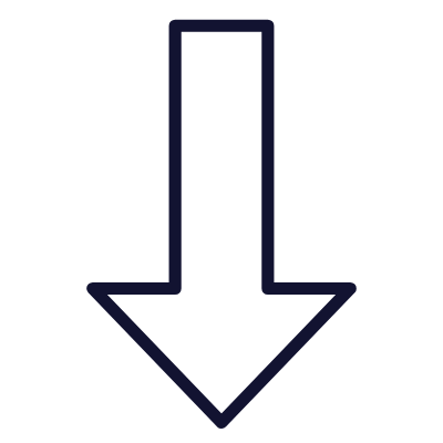 Arrow Down, Animated Icon, Outline