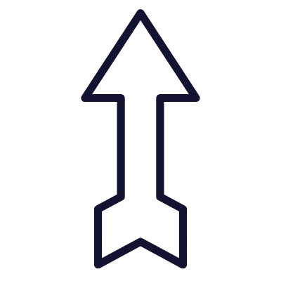Arrow Up, Animated Icon, Outline